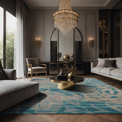 Tapis gris soyeux et moelleux