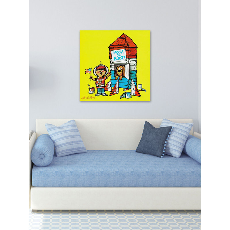 Moon Or Bust - Wrapped Canvas Print, 81cm H x 81cm W