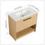 Meuble-lavabo polyvalent avec lavabo en céramique, 2 portes à fermeture douce, meuble-lavabo autoportant, contreplaqué-1177080952-1177080956