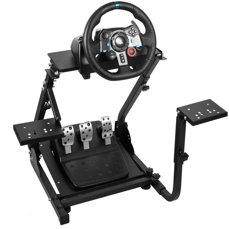 Anman G29 Racing Wheel Stand with Double Gear Shifter Mount No Seat  Steering Wheel Handbrake Pedal