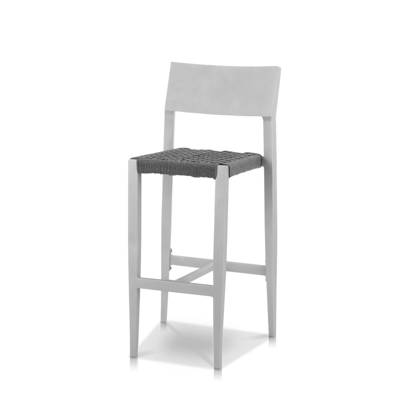 Belmont Outdoor Bar Stool, Silver