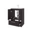 Meuble-lavabo autoportant à 2 portes avec lavabo et tiroir inférieur Wengue-509080950