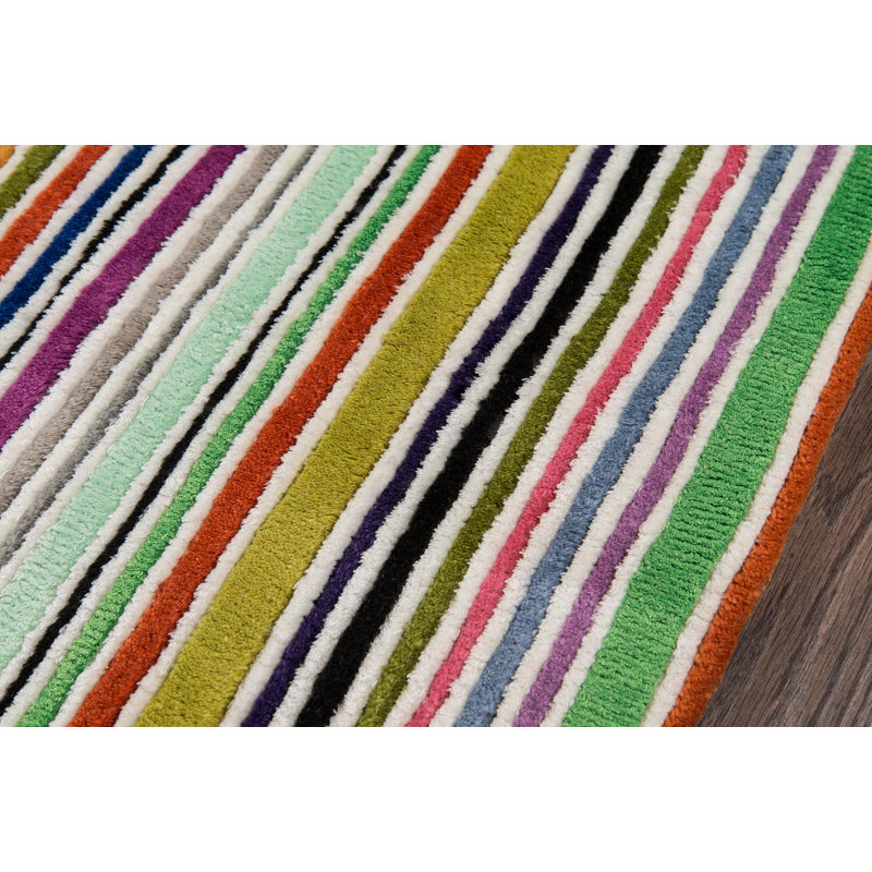 Wool Striped Indoor Rug, Rectangle 9'6" x 13'6"