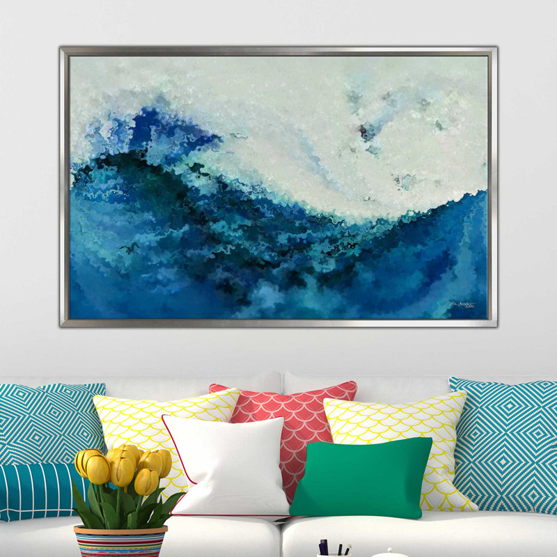 «Tempest», reproduction d'art sur toile, H 21,5 po x l 33,5 po x P 2 po, Cadre flottant argent