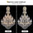 Light Crysrtal Dimmable Tiered Chandelier