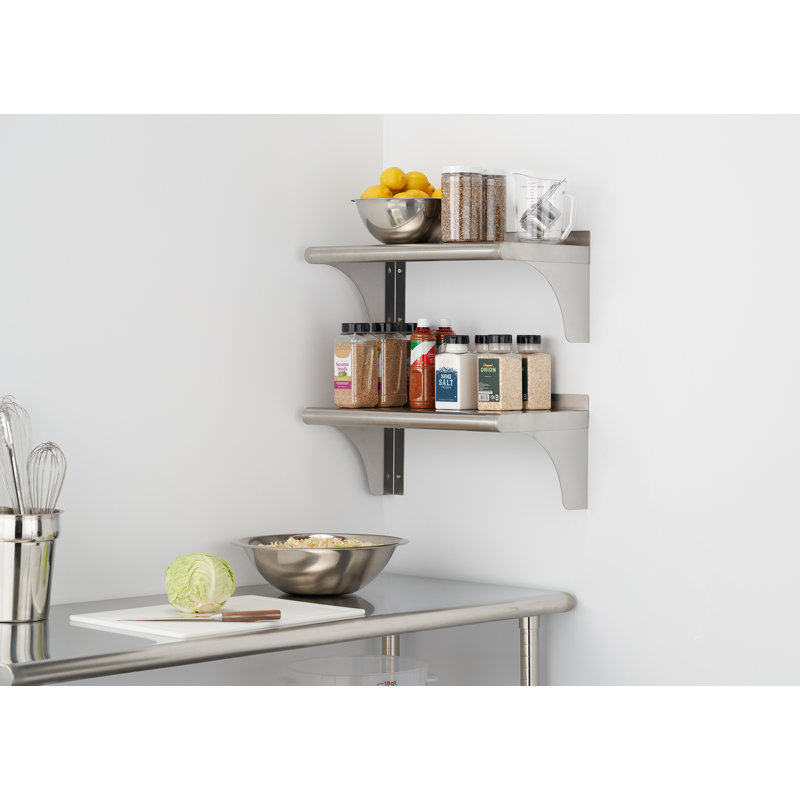 Tablette murale en acier inoxydable TRINITY EcoStorage NSF (paquet de 2), H 10 po x l 24 po