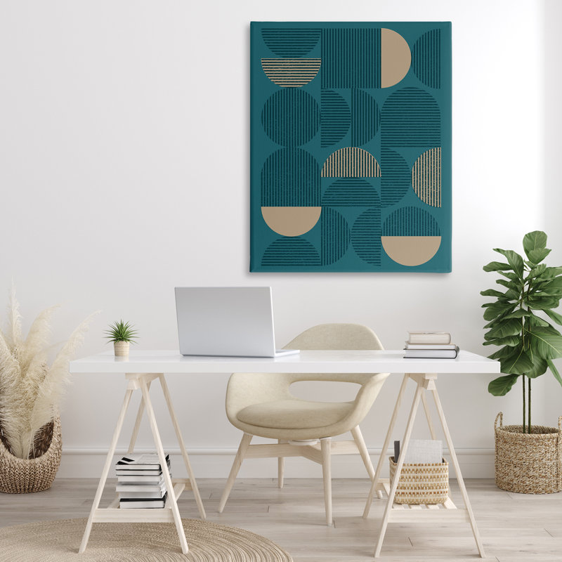 Art mural sur toile flottant bleu moderne par Vision Studio, H 48 po x l 36 po
