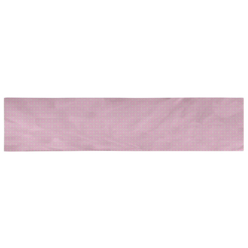 Chemin de table Avicia, 90 po x 16 po, Rose / Bleu, Coton
