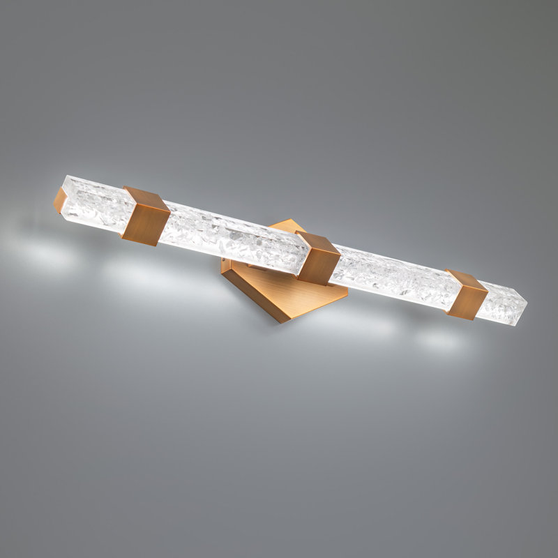 Regal 1-Light Dimmable LED Vanity Light, Aged Brass