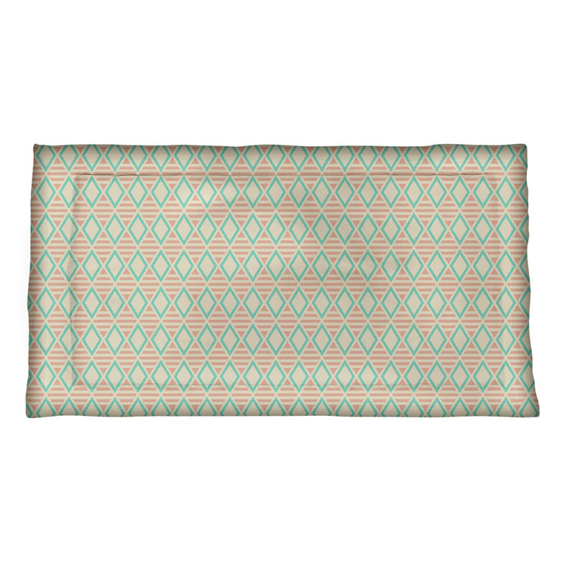 Taie décorative Katelyn Elizabeth, Simple standard, Microfibre, Sarcelle / orange