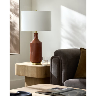 Waithman 30.5'' H Ceramic Table Lamp with Linen Shade 