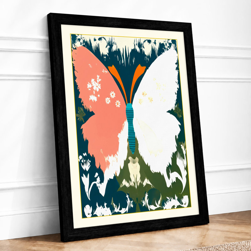 Symmetrical Butterfly Boho - Print, A4 - 29.7 x 21.0 cm, Black
