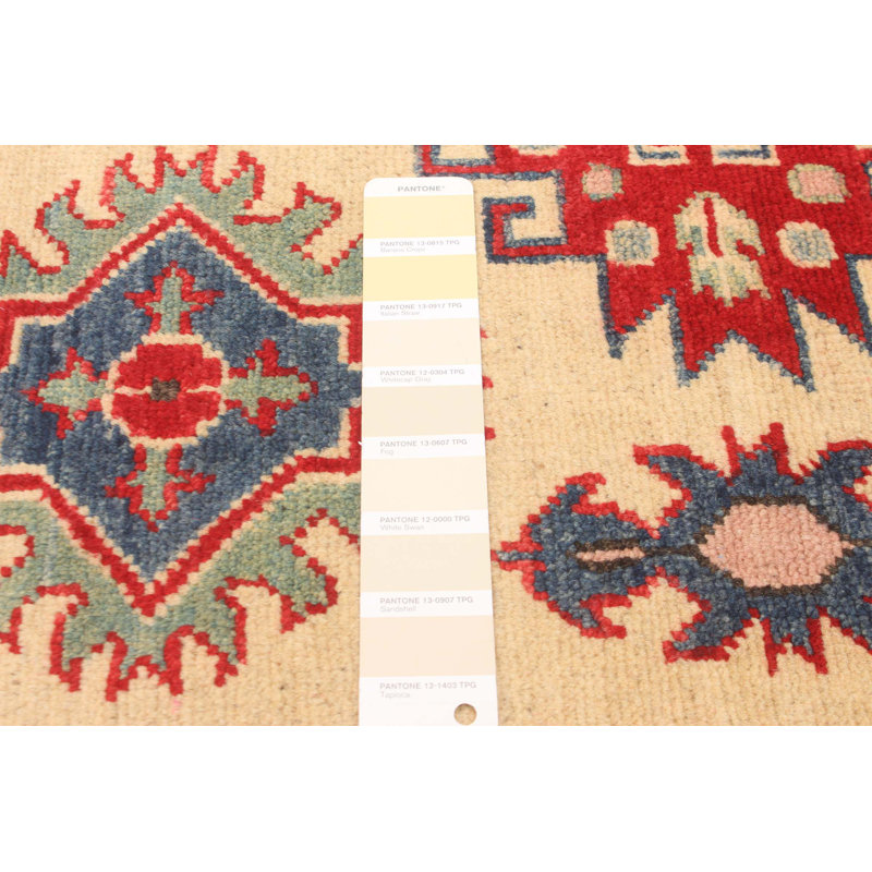 Tapis unique en laine noué à la main 4 pi x 5 pi 7 po nouvel âge Montesha