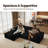 114'' L-Shaped Cloud Sectional Sofa with Chaise-1069440018