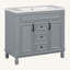 Meuble-lavabo 36 po avec lavabo supérieur, armoire de rangement moderne avec 2 portes à fermeture douce et 2 tiroirs, meuble-lavabo simple