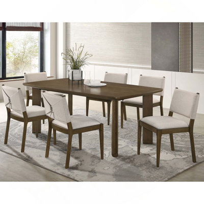 Ensemble de table de salle à manger en bois 7 pièces Farmhouse