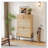2-Door Shoe Storage Cabinet with Rattan Fronts & Drawer