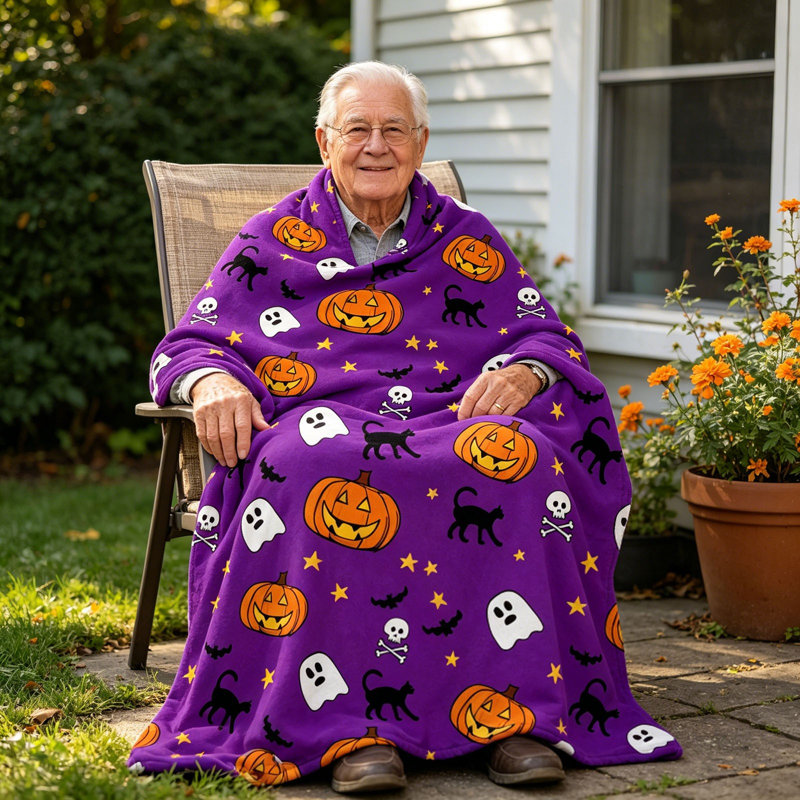 Couverture en molleton imprimé Halloween
