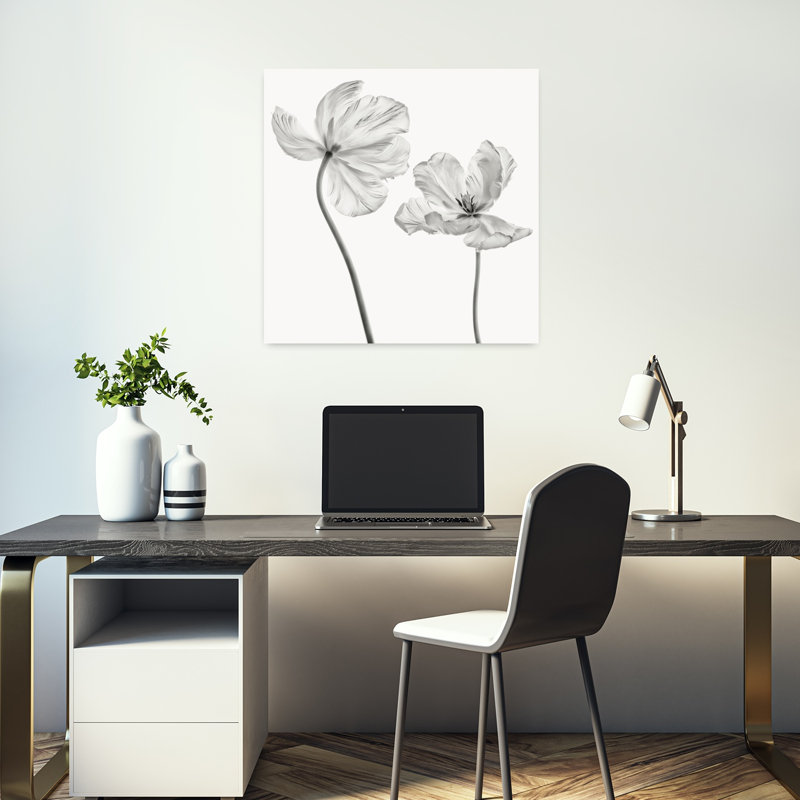 Art contemporain tulipe contemporaine, H 18 po x l 18 po
