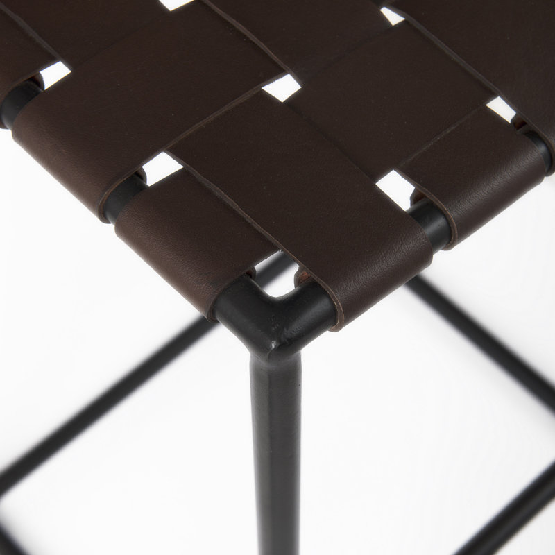 Tabouret Willette, Nickel, Noir