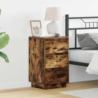 Bedside Cabinet 39 X 34.5 X 65 Cm Engineered Wood