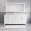 Meuble-lavabo de comptoir en marbre blanc de 72 po avec miroir Madison-1322275542