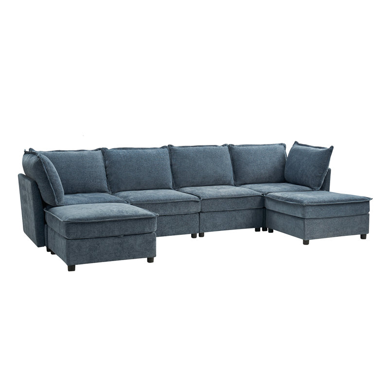 Talani 6 Seater Sofa, Blue 