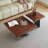 Simple walnut solid wood square coffee table