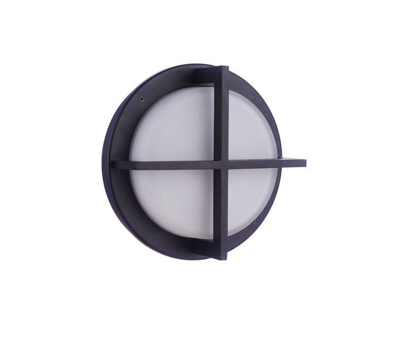 1 - Bulb Outdoor Flush Mount, Black, 2.78" H x 8" W x 8" D