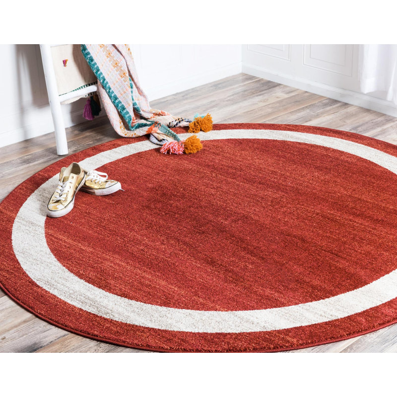 Desdemona Striped Indoor Rug, Round 4'