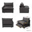 Upholstered Modern Linen Fabric Power One-Armed Chair-166855548