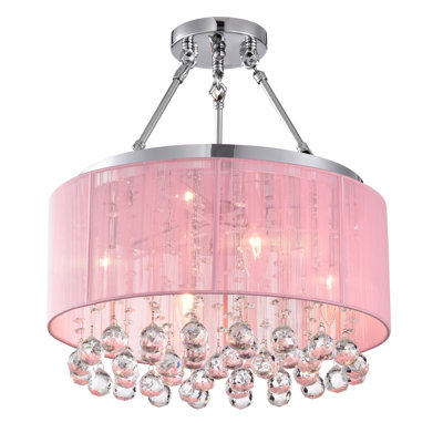 Fent Fabric Semi Flush Mount