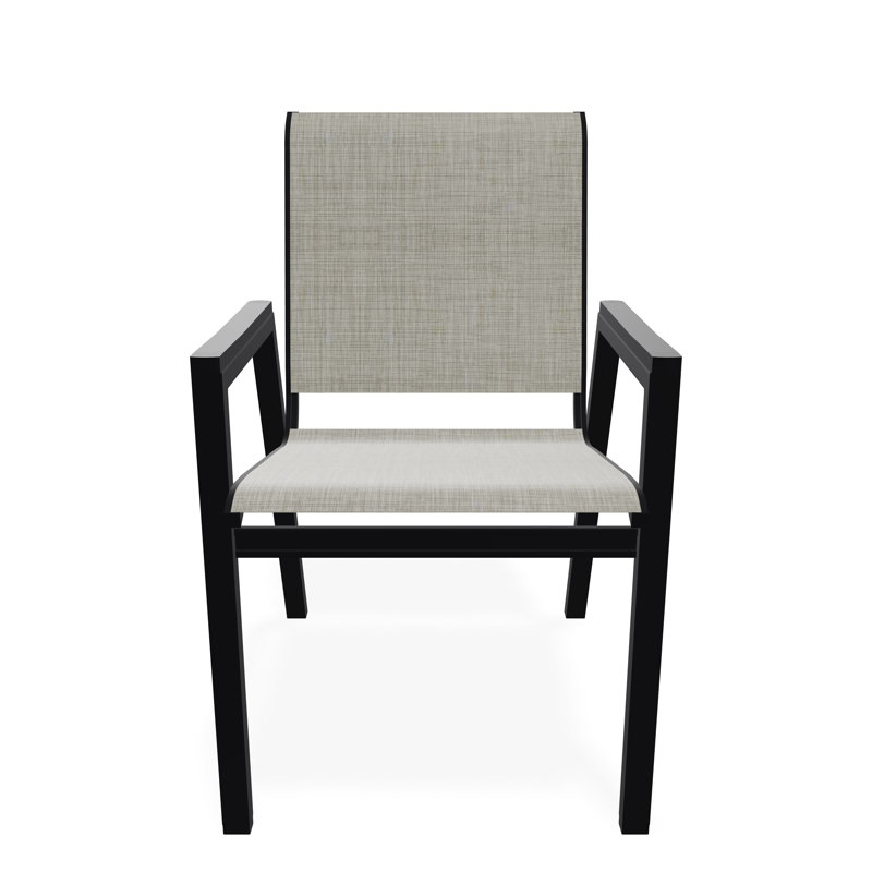 Bazza Outdoor Dining Chair, Black, Ella