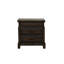 Table de chevet 2 tiroirs en bois massif avec rangement 28,07 po Option haute
