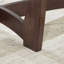 Table basse 48 po ovale en verre avec base en bois de cerisier pour le salon, le bureau ou un appartement | Idée de cadeau
