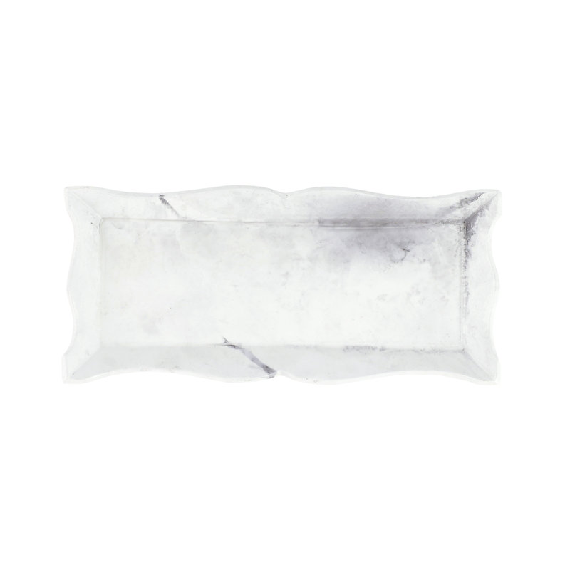 Petit plateau rectangulaire en marbre Florentine