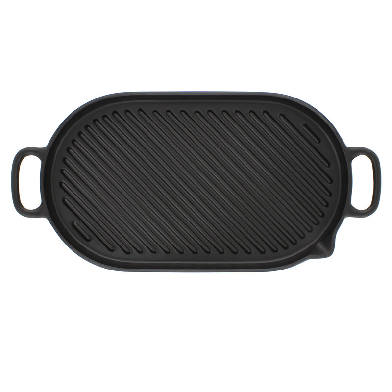 Enameled Cast Iron Grill Pan / Griddle Set, Large