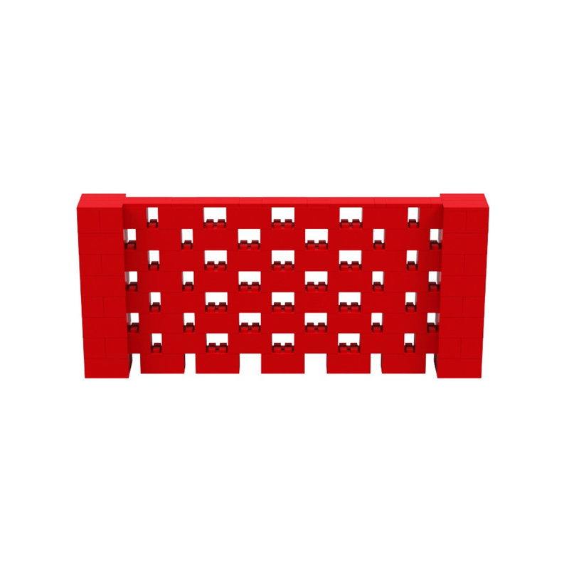 Ensemble mural 4 po de haut Everblock, Rouge, 108"