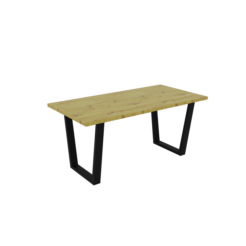 Metal Base Dining Table, 75cm H x 140cm W x 80cm D