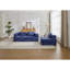 Canapé à compression, canapé-lit convertible au sol avec structure de forme fixe, canapé modulaire désossé, aucun assemblage requis, tissu chenille, pour la chambre du salon-331288488