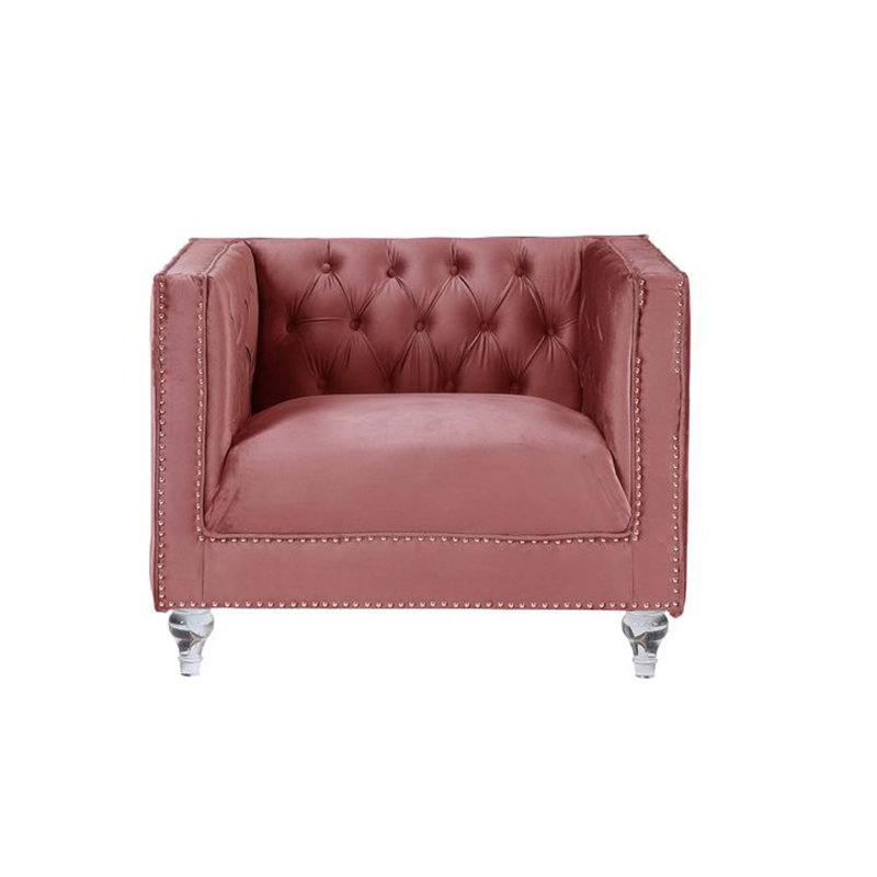 Chaise HeiberoII, Velours rosé