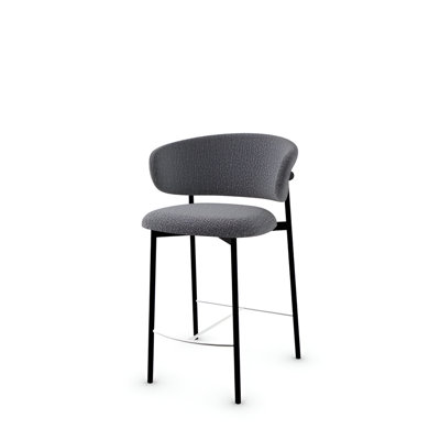Oleandro Upholstered Bar Stool with Metal Frame