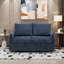 Canapé-lit de 57,48 po de large taille en tissu bleu marine avec dossier réglable, causeuse moderne pour salon-118020520