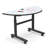Hierarchy Half-circle Height Adjustable Flip Top 48'' L Training Table with Casters-1159158506