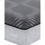 Grand matelas 14 po fait de ressorts ensachés et de mousse, comprimé, housse grise, 14 po, matelas, sommier, housse