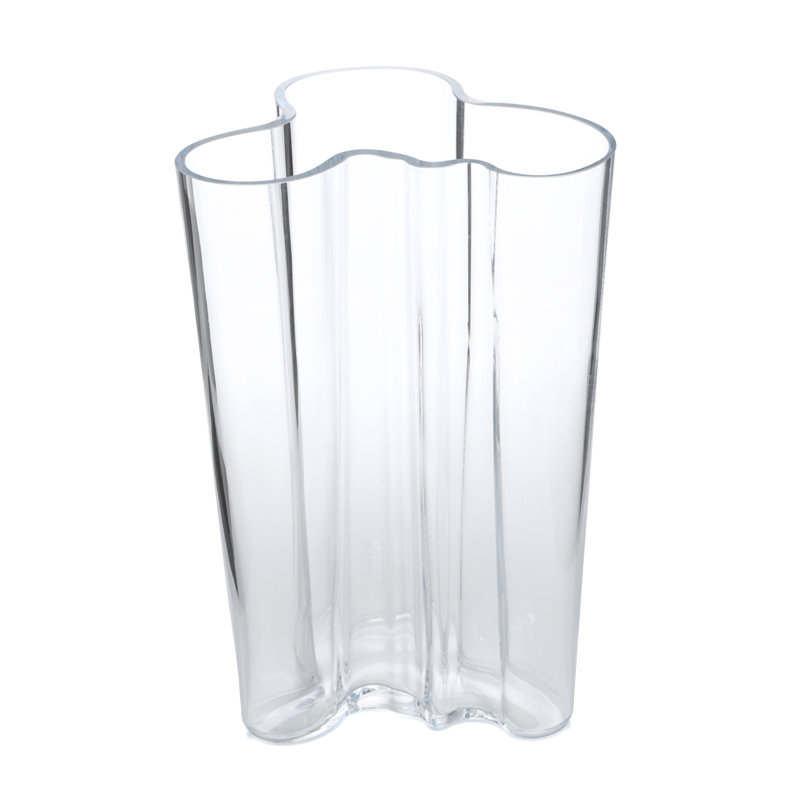 Aalto Glass Table Vase, Clear, 4.8" H x 6.9" W x 6.8" D