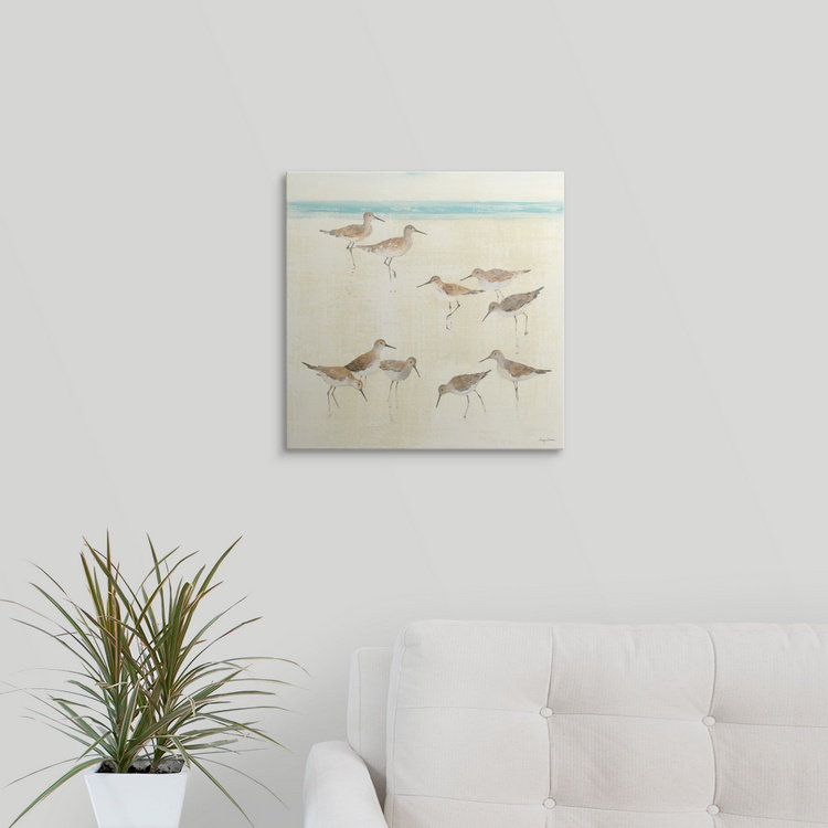 «Sandpipers» Butters, reproduction d'art, H 35 po x l 35 po x P 1,5 po, Toile