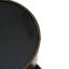 Table d'appoint ronde italienne de haute qualité - rangement brun et noir à double couche avec plateau en verre trempé