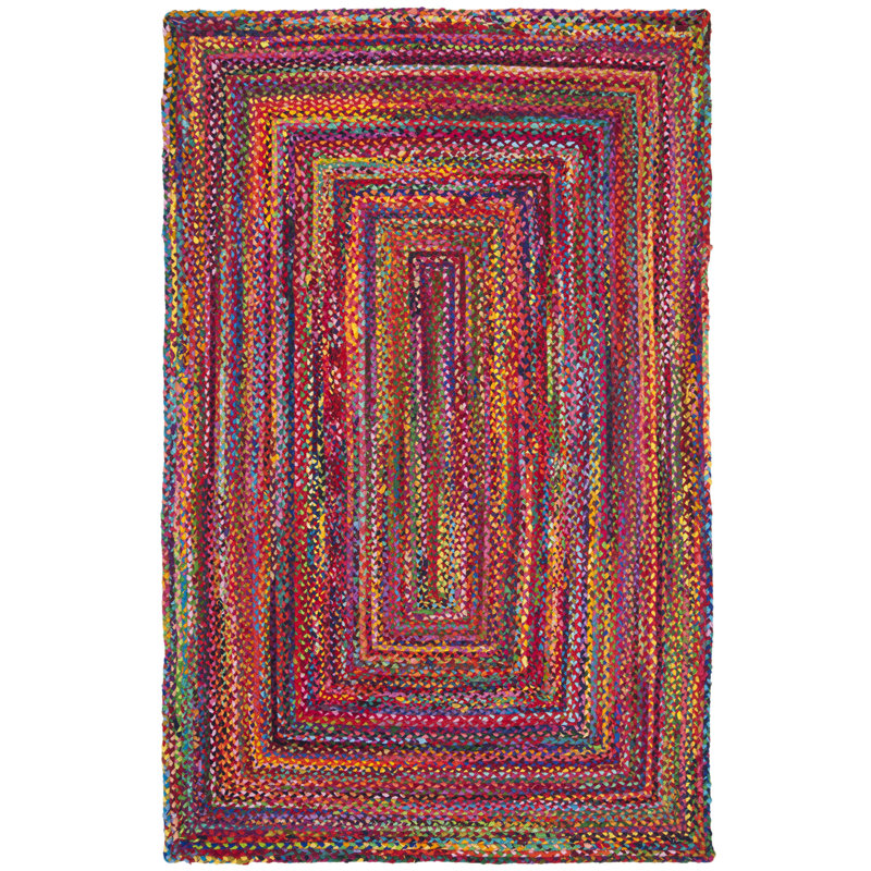 Cotton Hand Woven Area Rug, Round 152 cm