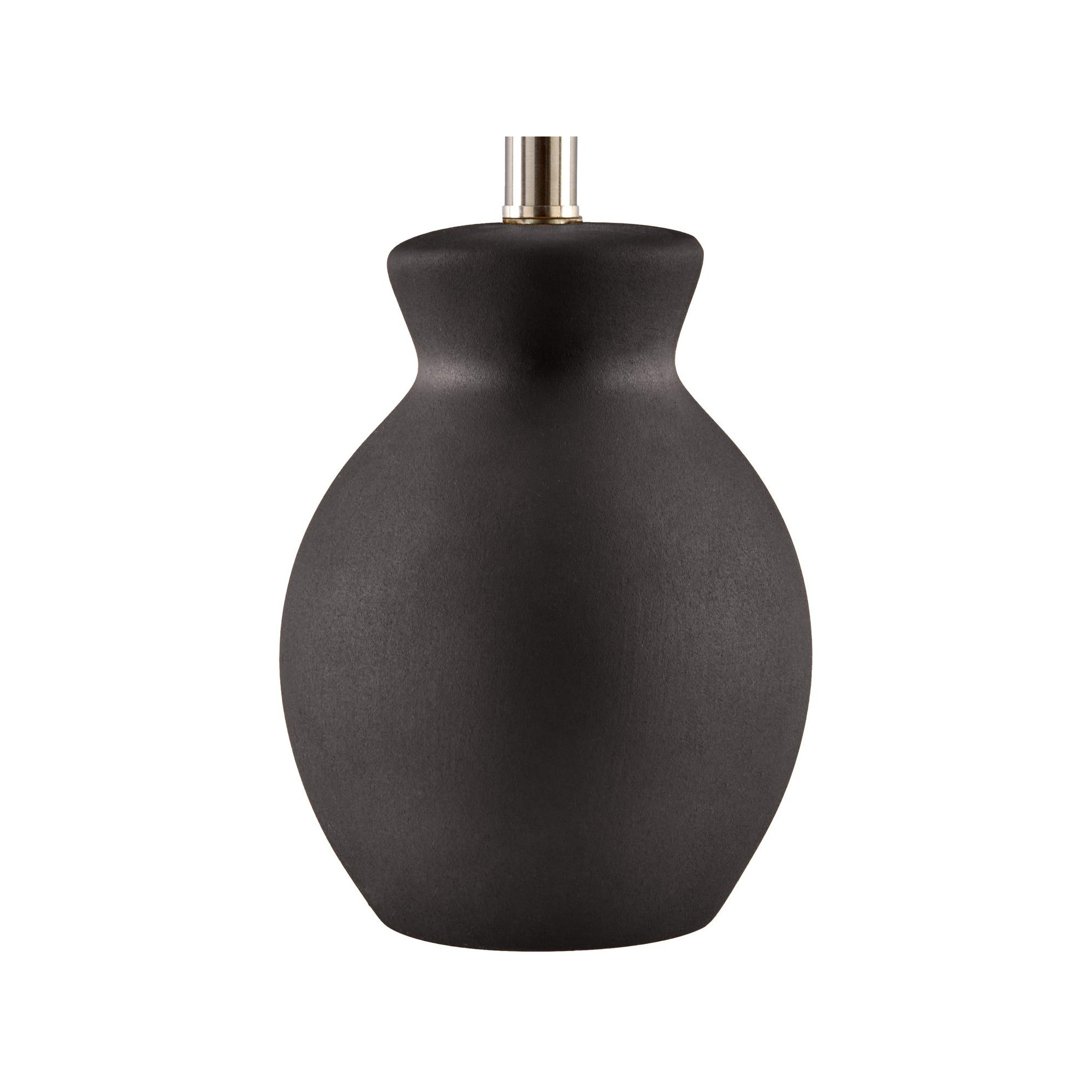 Momsen Scallop Shade Matte Lamp, Natural, Black, 15"H x 8"W x 8"D